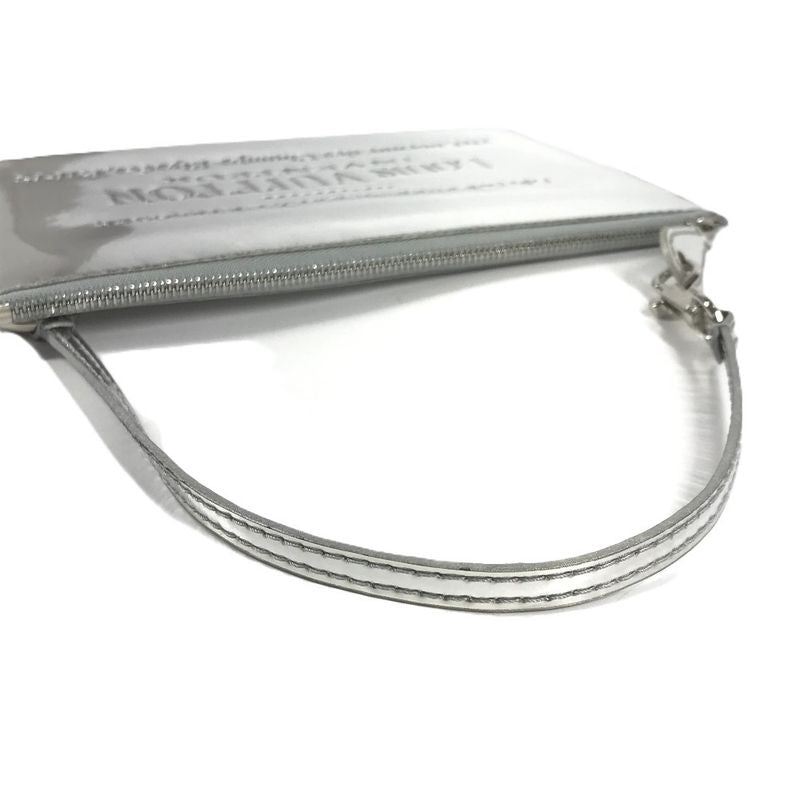 Louis Vuitton Handbag Pochette Plat Leather Silver