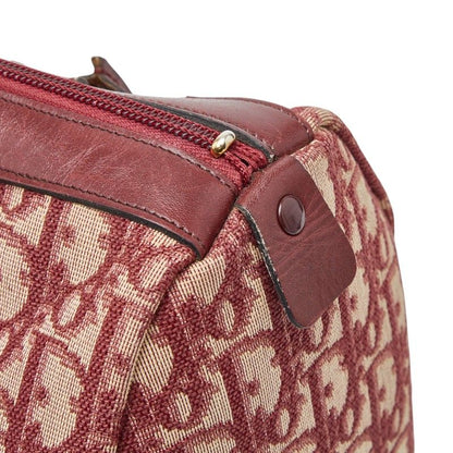 Dior Trotter Mini Boston Bag Red Canvas Leather