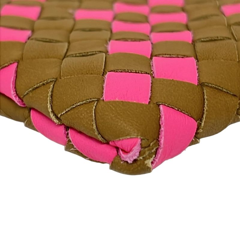 Bottega Veneta Clutch Intrecciato Light Brown Pink Leather