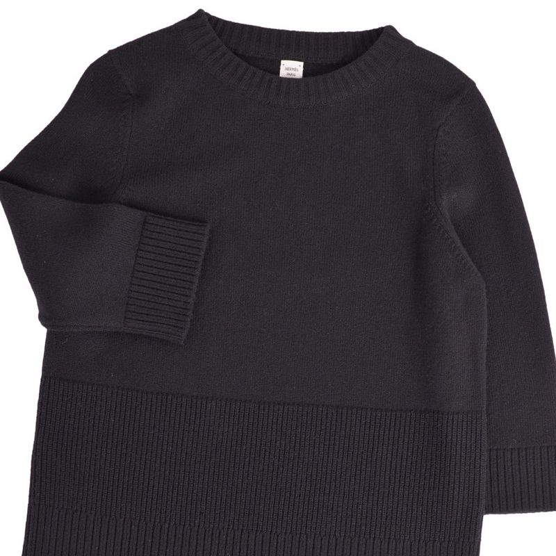Hermes Dress Knit 3/4 Sleeve Cashmere Top les