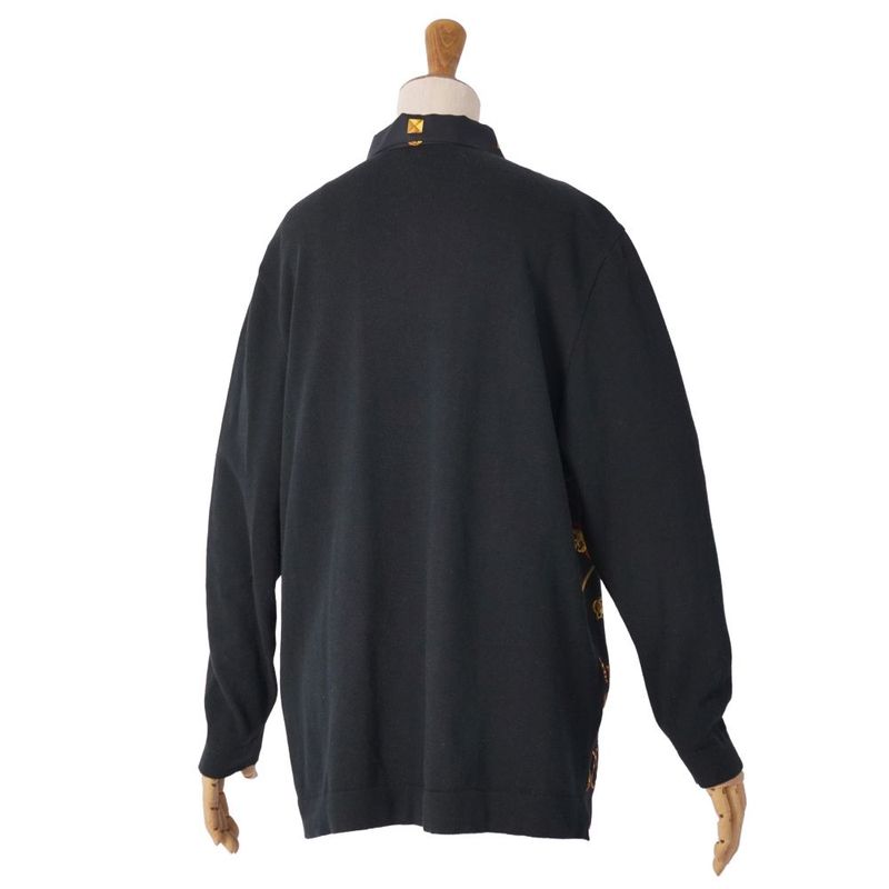 Hermes Vintage Shirt Blouse Long Sleeve All Pattern Silk