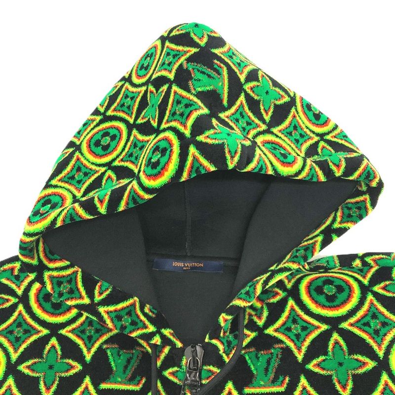 Louis Vuitton Jacket Monogram Flower Zip Sle Cotton Multicolor