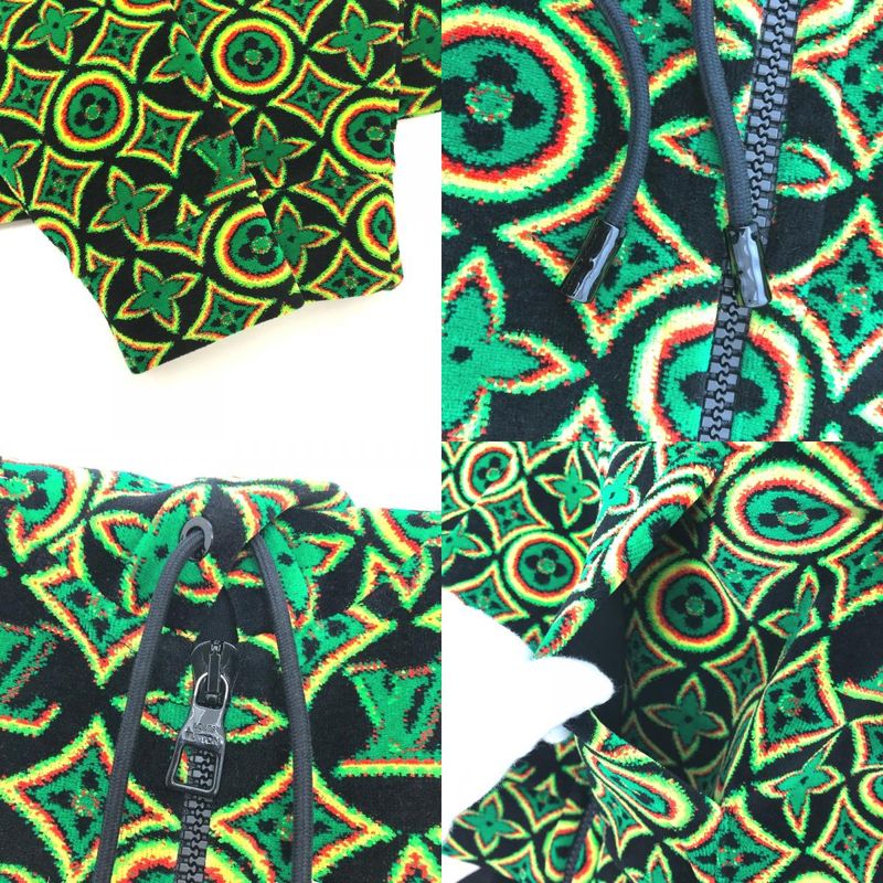 Louis Vuitton Jacket Monogram Flower Zip Sle Cotton Multicolor