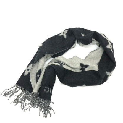 Louis Vuitton Scarf Monogram Reykjavik Cashmere Black