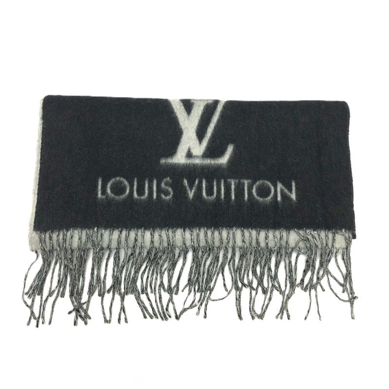 Louis Vuitton Scarf Monogram Reykjavik Cashmere Black