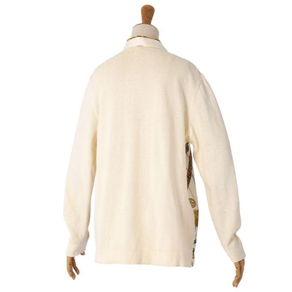 Hermes Shirt Blouse Long Sleeve Allover Pattern Silk Cut