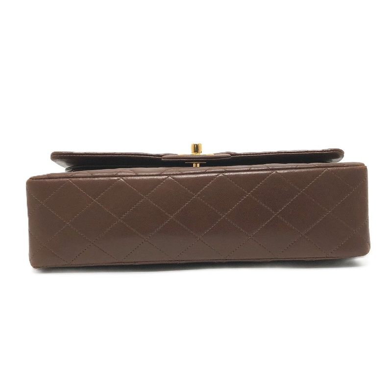 Chanel Shoulder Bag Quilted 25 Lambskin Brown