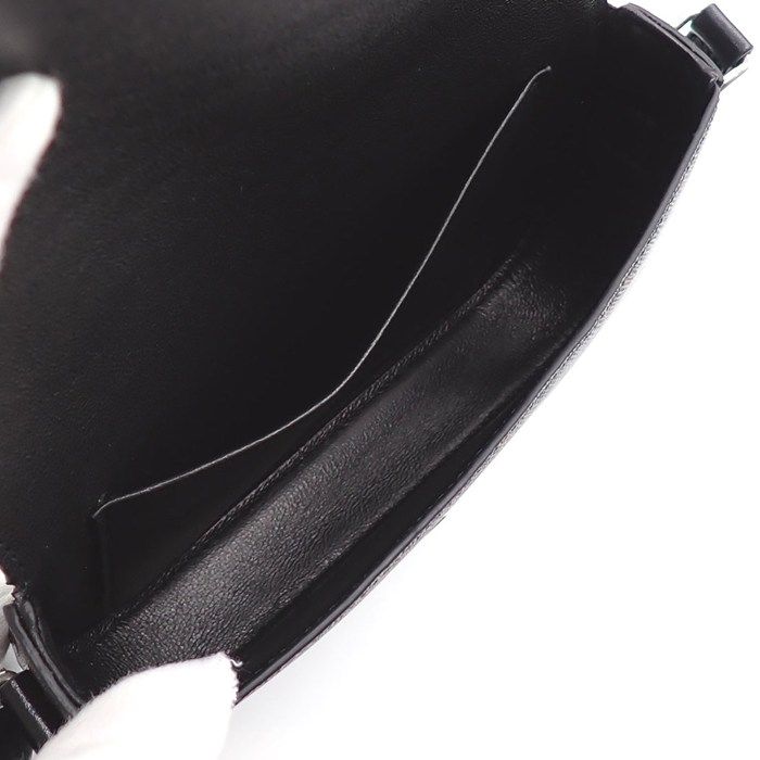 Celine Small Triomphe Cross Black Canvas Calfskin Crossbody