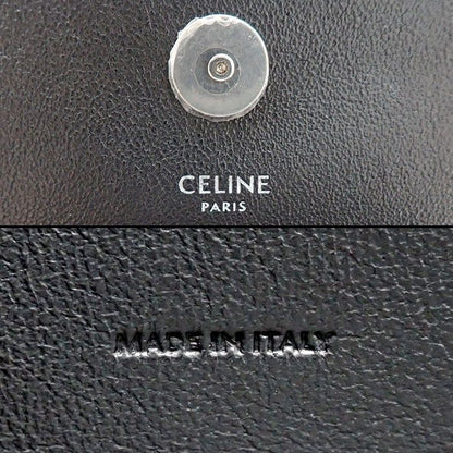 Celine Small Triomphe Cross Black Canvas Calfskin Crossbody