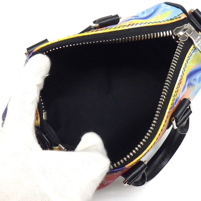 Louis Vuitton Shoulder Bag Keepall XS Multicolor Monogram Sunset Black Leather