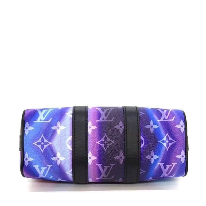 Louis Vuitton Shoulder Bag Keepall XS Multicolor Monogram Sunset Black Leather