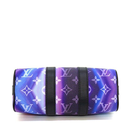 Louis Vuitton Shoulder Bag Keepall XS Multicolor Monogram Sunset Black Leather