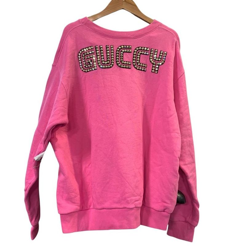 Gucci Trainer Sweatshirt Maison de L'amour Back Logo Swarovski Decorative Print