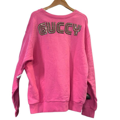 Gucci Trainer Sweatshirt Maison de L'amour Back Logo Swarovski Decorative Print