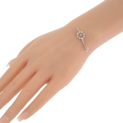 Tiffany & Co Floral Key Diamond Pendant Top 18k Gold
