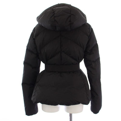 Moncler Aloes Giubbotto Down Jacket Outer Hood with Belt 0 Black YT