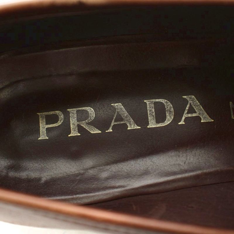 Prada Loafer Leather 37.5 Brown KU