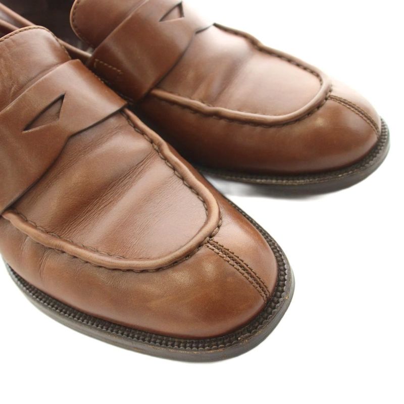 Prada Loafer Leather 37.5 Brown KU