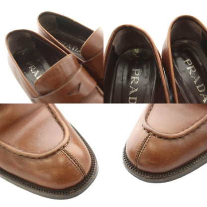 Prada Loafer Leather 37.5 Brown KU