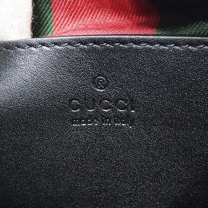 Gucci 2-Way Shoulder Bag GG Emblem Beige Black Pouch Small