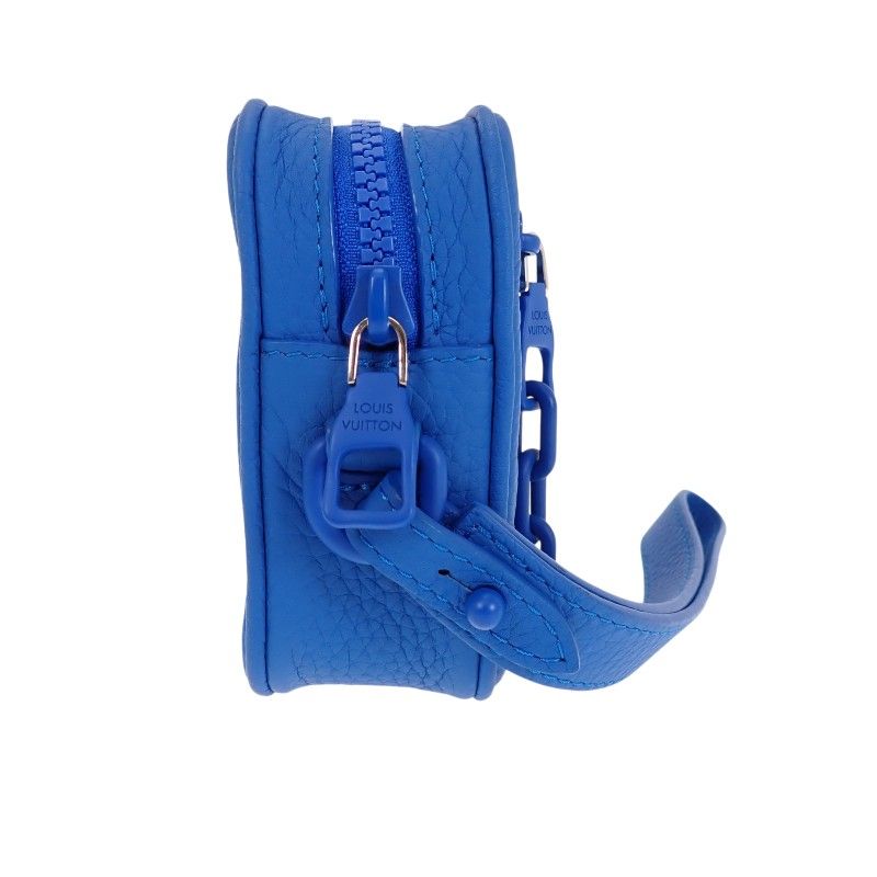 Louis Vuitton Pochette Volga Clutch Taurillon Leather Blue