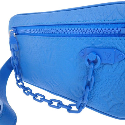 Louis Vuitton Pochette Volga Clutch Taurillon Leather Blue