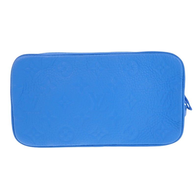Louis Vuitton Pochette Volga Clutch Taurillon Leather Blue