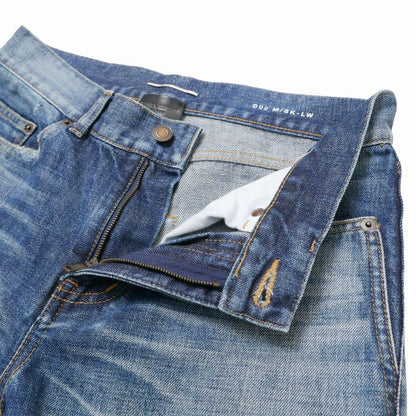 Saint Laurent Paris Denim Pants 29 Distressed Ankle Tapered Jeans