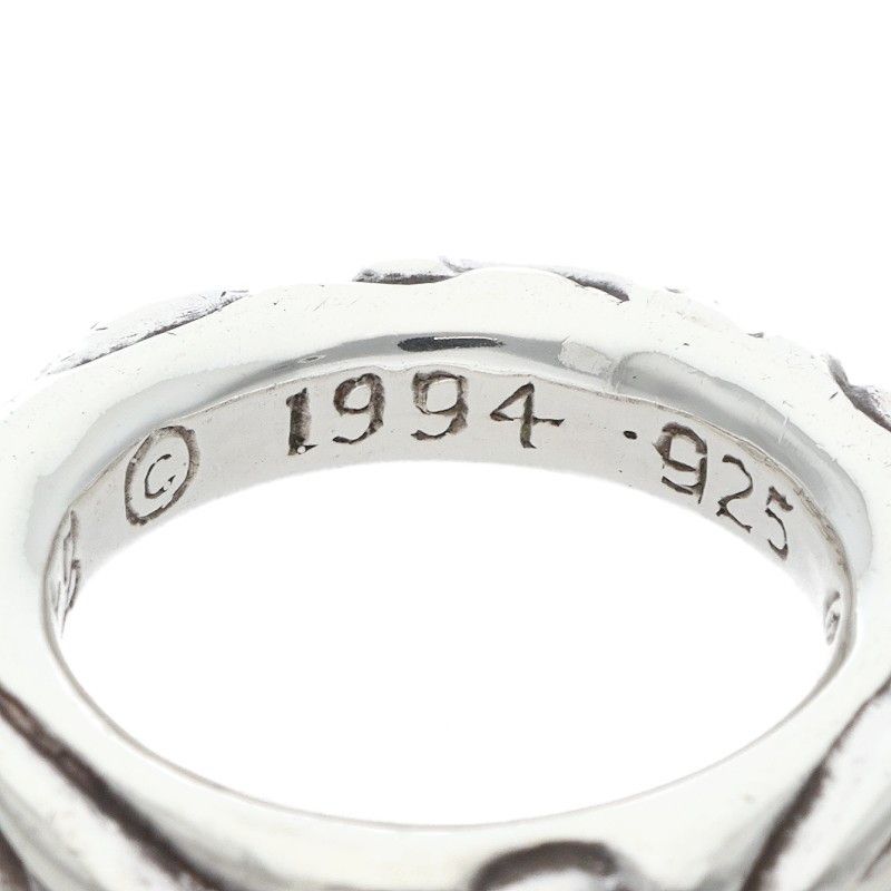 Chrome Hearts Scrl Band Scroll Silver Ring