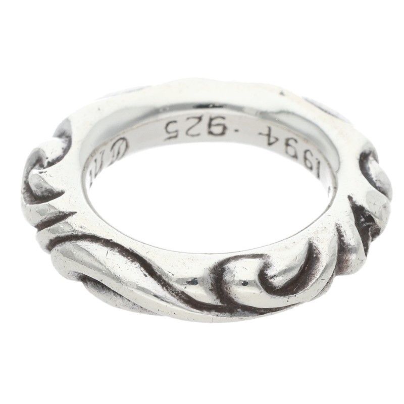 Chrome Hearts Scrl Band Scroll Silver Ring