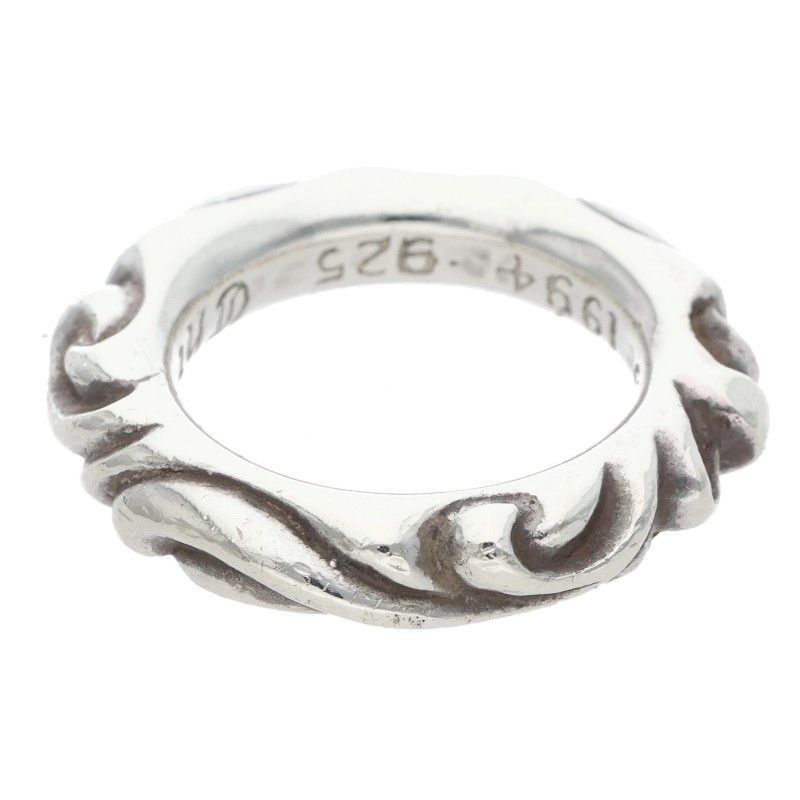 Chrome Hearts Scrl Band Scroll Silver Ring