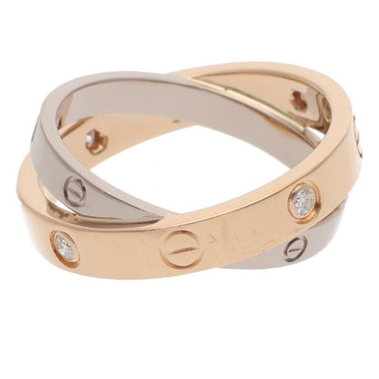Cartier Be Love 18k Pink Gold WG Half Diamond Ring
