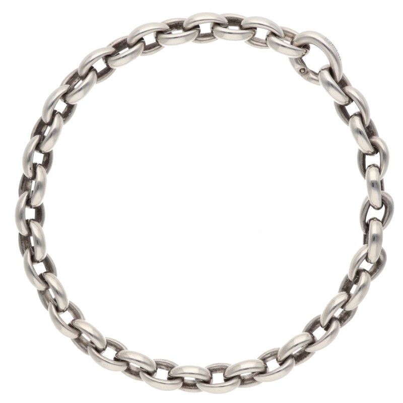 Hermes Acrobat MM Silver Necklace