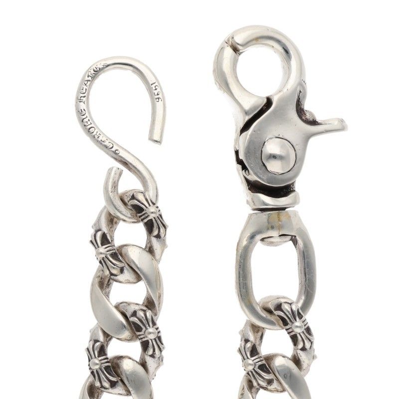 Chrome Hearts Fancy 1 Clip Short Silver Wallet Chain