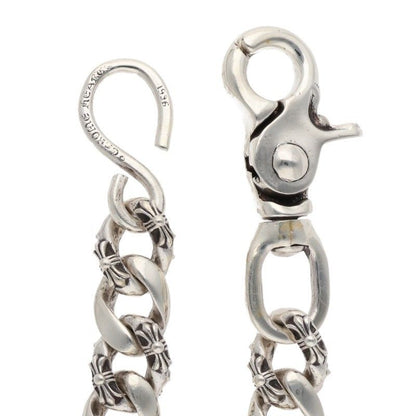 Chrome Hearts Fancy 1 Clip Short Silver Wallet Chain