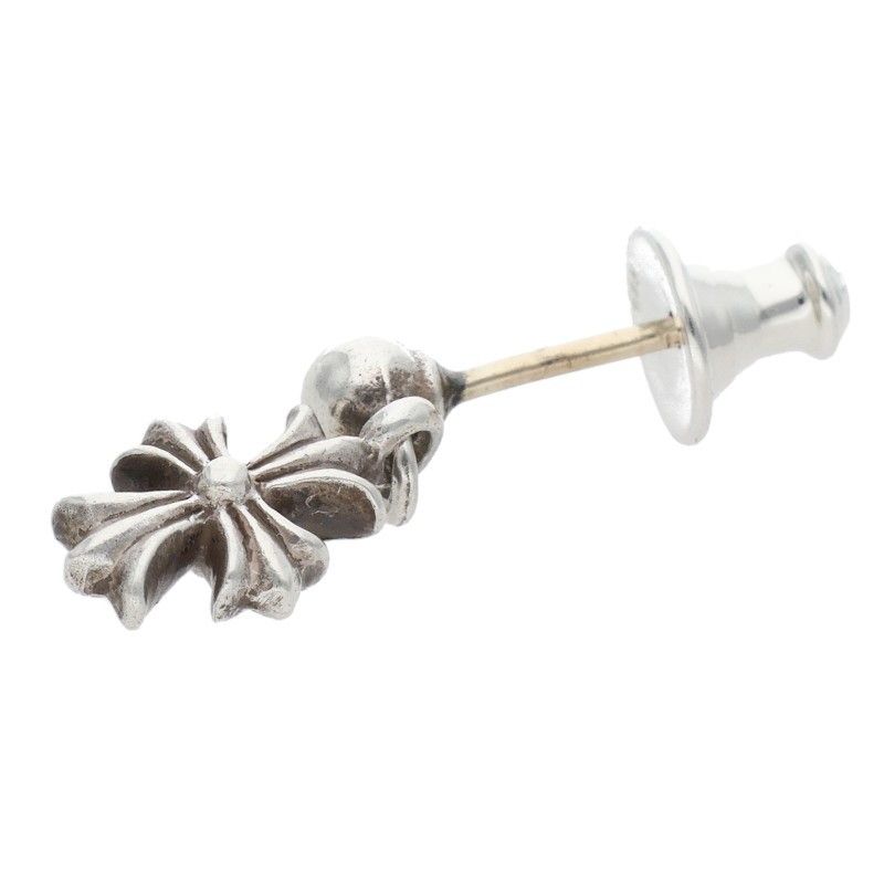 Chrome Hearts Tny CH Pls 1 Tiny Ech Plus Drop Silver Earrings