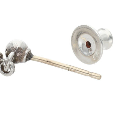 Chrome Hearts Tny CH Pls 1 Tiny Ech Plus Drop Silver Earrings