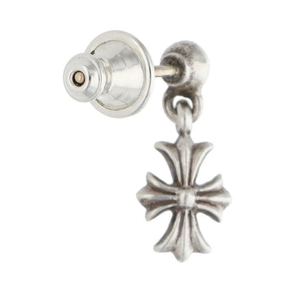 Chrome Hearts Tny CH Pls 1 Tiny Ech Plus Drop Silver Earrings