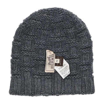 Hermes Hlogo Cashmere Knit Hat ME