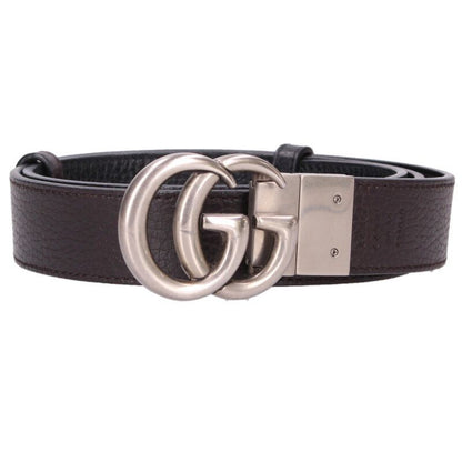 Gucci Gglogo Buckle Reversible Leather Belt 90