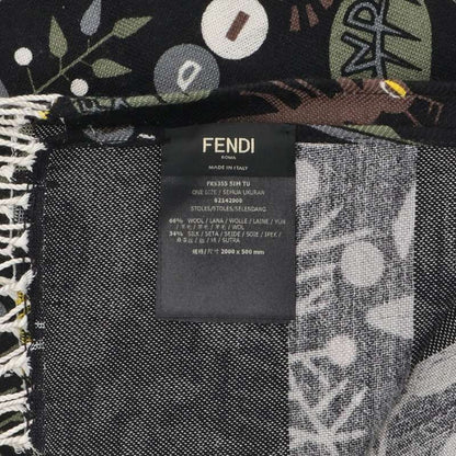 Fendi All Over Wool Shawl Scarf