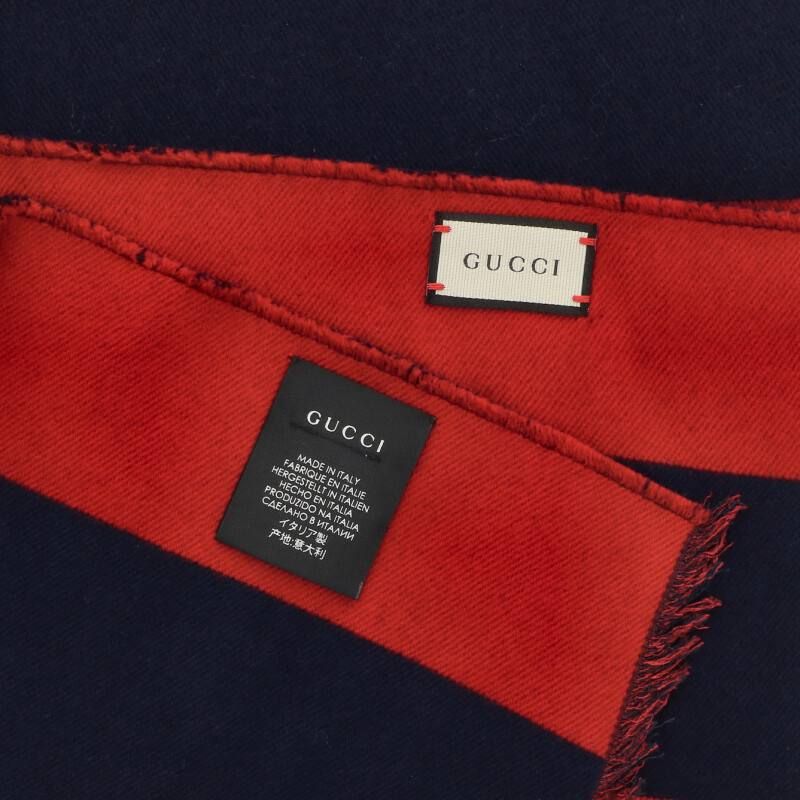 Gucci Logo Embroidery Rayon Shawl Scarf