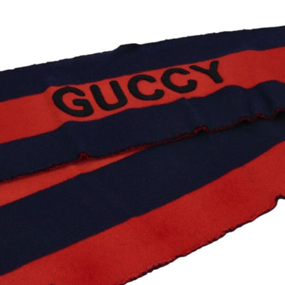 Gucci Logo Embroidery Rayon Shawl Scarf