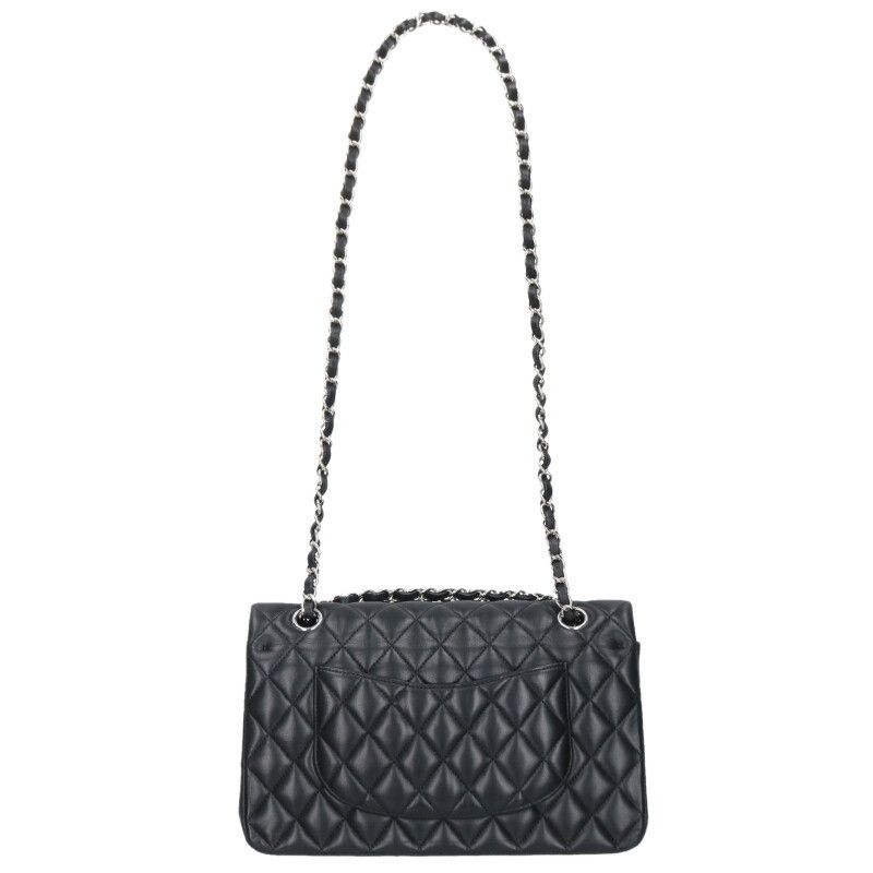Chanel Quilted 25 Lambskin Double Flap Chain Shoulder Bag 25