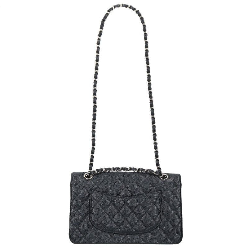 Chanel Quilted 25 Caviar Leather Double Flap Chain Shoulder Bag 25
