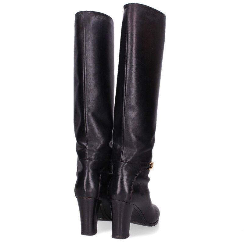 Celine Triomphe Leather Long Boots 35