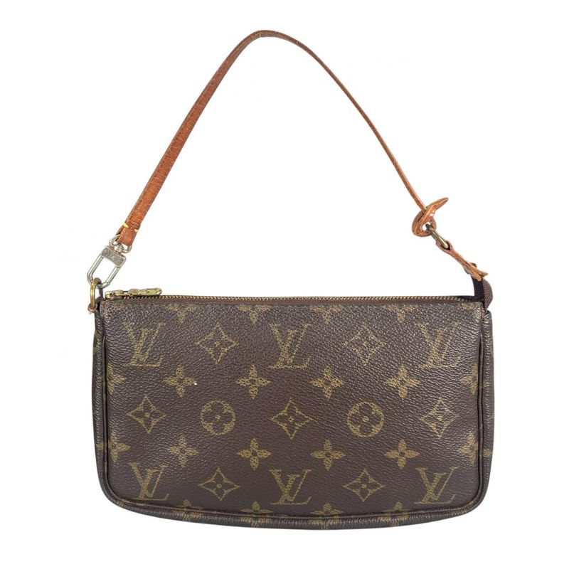 Louis Vuitton Monogram Pochette Accessoires Handbag Brown