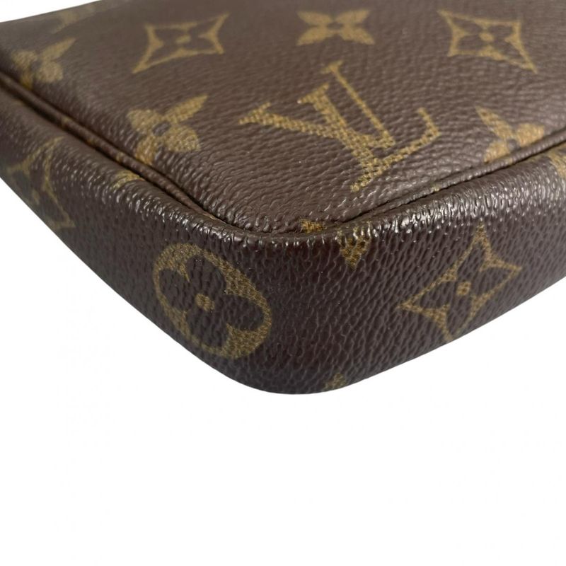 Louis Vuitton Monogram Pochette Accessoires Handbag Brown