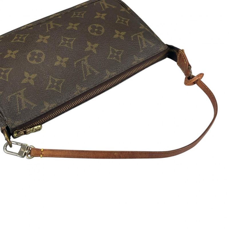 Louis Vuitton Monogram Pochette Accessoires Handbag Brown