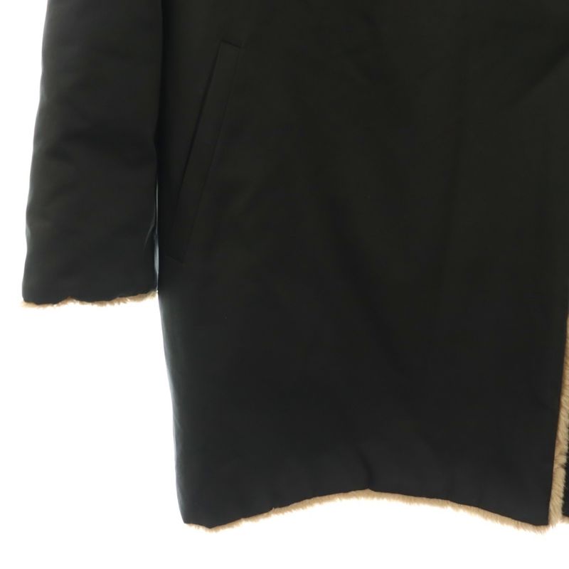 Max Mara Studio Reversible Coat Mid Length 38 Beige Black